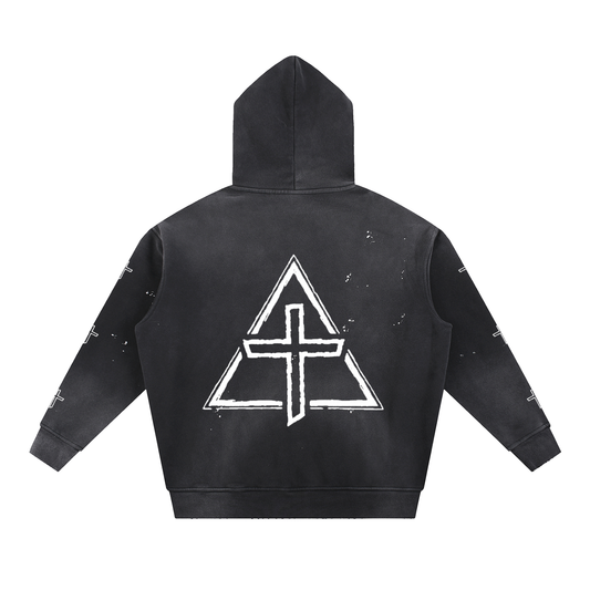 OG Vintage Frayed Hoodie - Black